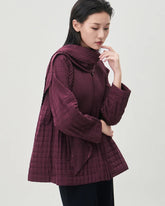 Luxe Cotton Pleated Jacket & Scarf